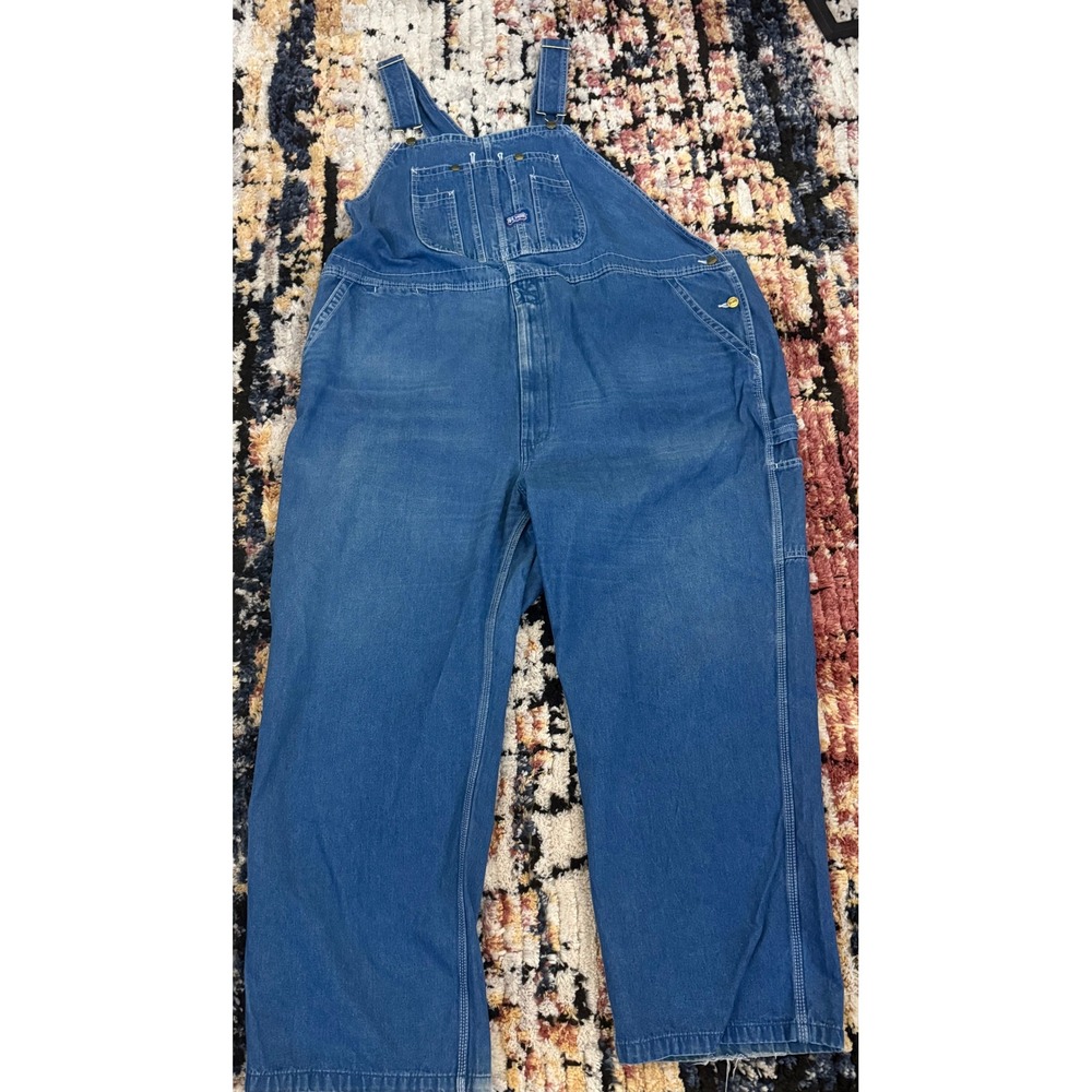 Big Smith Mens Denim Bib Overalls Medium Wash Workwear Big & Tall 5XL 6XL